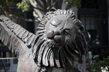 Downtown Culver City Dancing Lion Fountain