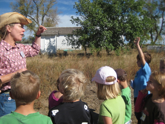 Volunteer with children