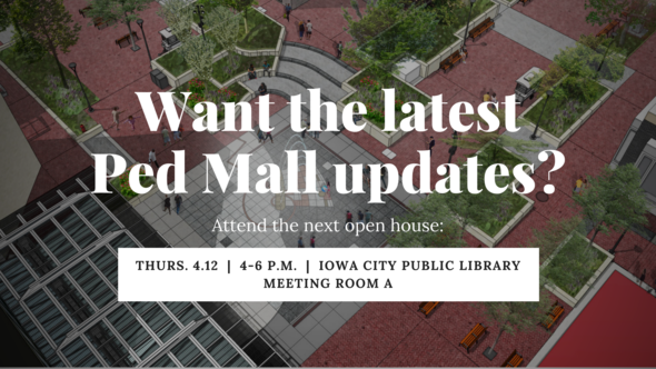 A graphic promoting the final Ped Mall meeting. 