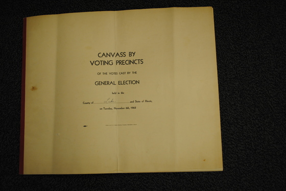 November 1962 Voting Ledger Cover