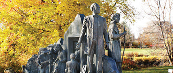 Underground Railroad monument in Battle Creek