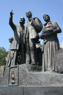 Underground Railroad monument in Detroit