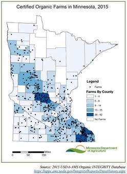 Certified Organic Farms in Minnesota Map