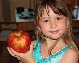 Young child with apple