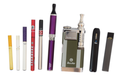 e-cigarettes and vapes, like JUUL