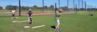 Youth golf program at driving range