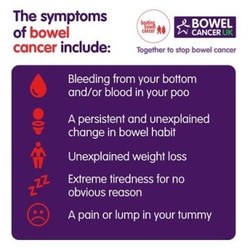 Blood in poo warning