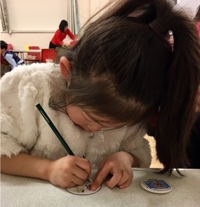 Badge making for Chinese New Year