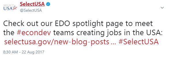 Check out our EDO spotlight page to meet the #econdev teams creating jobs in the USA: https://www.selectusa.gov/new-blog-posts/edo-spotlight