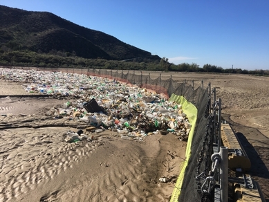 Trash boom in Goat Canyon TRNERR