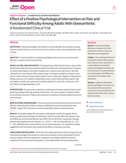 Effect of a Positive Psychological Intervention on Pain and Functional Difficulty Among Adults With Osteoarthritis: A Randomized Clinical Trial