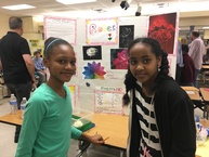 Image of student with display