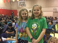 image of students wearing medal