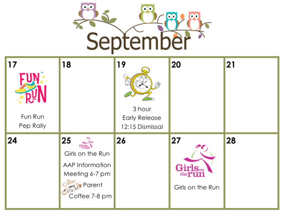 Septemeber calendar