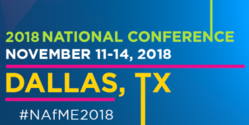 Logo of National Association for Music Education conference in Dallas November 11th through the 14th, 2018