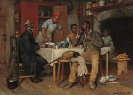 Painting of A Pastoral Visit by Richard Norris Brooke